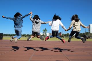 Children jumping