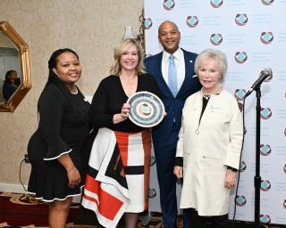 Grasmick Award 2024 with Wes Moore. Used with permission from Executive Office of the Governor.