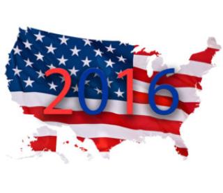 2016 us presidential elections map concept isolated on white background